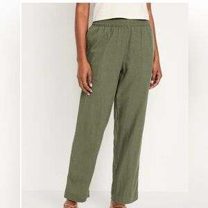 Old Navy Straight Leg Linen Pants